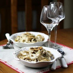 Pappardelle in Mushroom Sauce