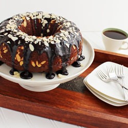 Chocolate Coffee Cake with Almonds
