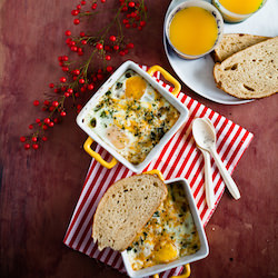 Baked Eggs With Spinach