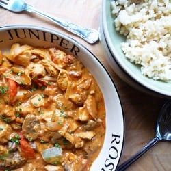 Chicken and Three Pepper Goulash