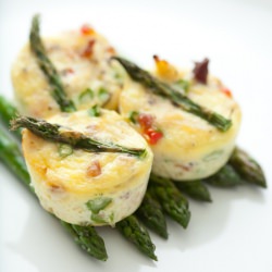 Crab, Asparagus & Pepper Frittatas