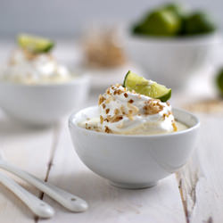 Mini Key Lime Coconut Cheesecakes