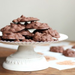 Triple Chocolate Peanut Clusters