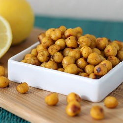 Lemon Curry Roasted Chickpeas