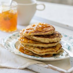 Oatmeal Pancakes with Cookie Dough