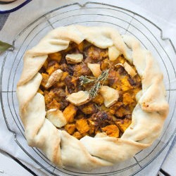 Pumpkin, Onion and Cheese Galette