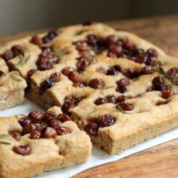 Roasted Grapes Whole Wheat Focaccia