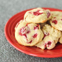 Raspberry Lemon Cheesecake Cookies