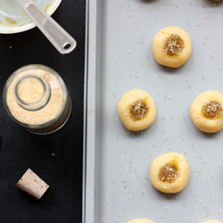 Rhubarb Thumbprint Cookies