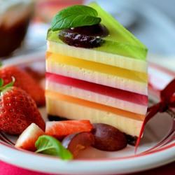 Cake in the Colors of the Rainbow