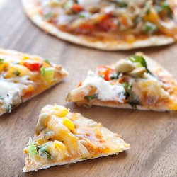 Open Faced Enchilada Quesadillas