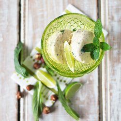 Hazelnut, Lime and Mint Ice Cream