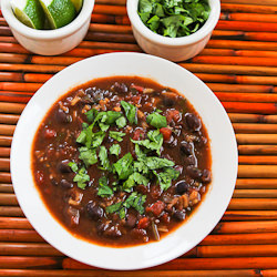 Slow Cooker Black Bean Rice Soup