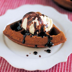 Chocolate Sundae Waffles