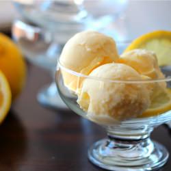 Two Ingredient Lemon Frozen Yogurt
