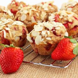 Strawberry Banana Oat Muffins
