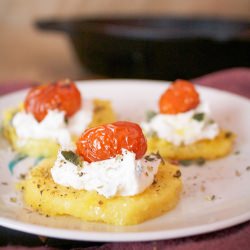 Polenta Crostini with Tomato