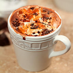 Caramel Hot Chocolate with Tequila