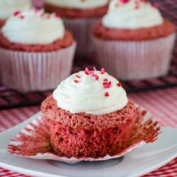Red Velvet Angel Food Cupcakes