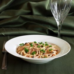 Shiitake Porcini Creamy Fettuccine