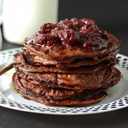 Healthy Chocolate Cheese Pancakes
