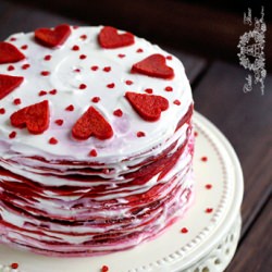 Red Velvet Crepes Cake