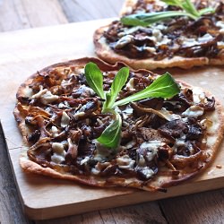 Grilled Flatbreads with Shiitake