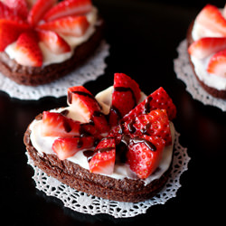 Strawberry Brownie Tart