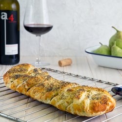 Stuffed Puff Pastry Braid