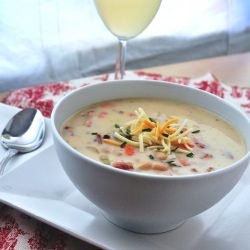 Creamy Bacon and Navy Bean Soup