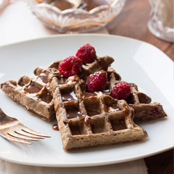 Chocolate Raspberry Waffles