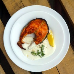 Salmon w/ Yoghurt & Lemon