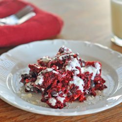 Chocolate Red Velvet Bread Pudding