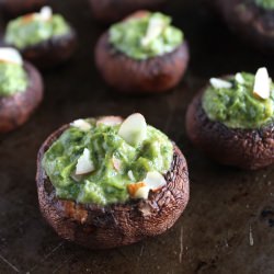 Spinach Avocad Stuffed Portobellos