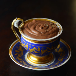 Chocolate Pudding with Rose