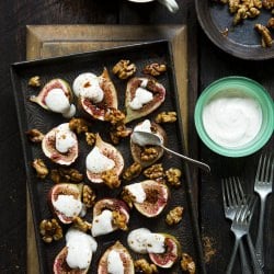 Baked Figs & Rosewater Yoghurt