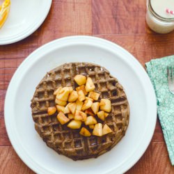 Buckwheat Waffles with Apples