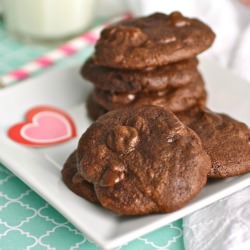Dark Chocolate Brownie Drop Cookies