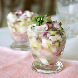 Spearmint and Cucumber Ceviche