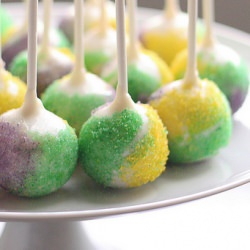 King Cake Cake Pops