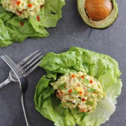 Creamy Avocado Sriracha Egg Salad