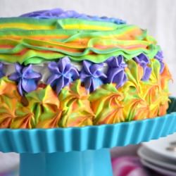Rainbow Jello Poke Cake