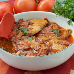Pork Chops and Chorizo Sausage