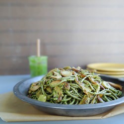 Wild Mushroom Pistachio Pesto Pasta