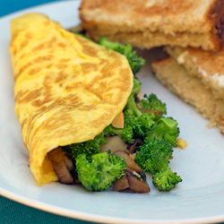 Broccoli Mushroom Omelette