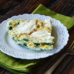 Three Cheese Spinach Fritatta