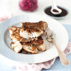 Sesame-Walnut-Crusted Orange Roughy