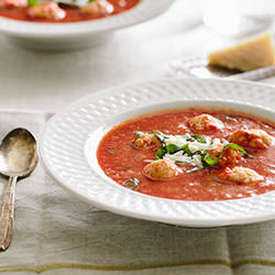 Tomato Basil Soup Ricotta Dumplings