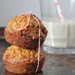 Coconut Cacao Nib Banana Muffins