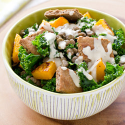 Butternut, Lentil & Kale Salad